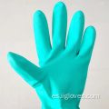 Guantes de nitrilo de trabajo de seguridad resistente a los productos químicos verdes